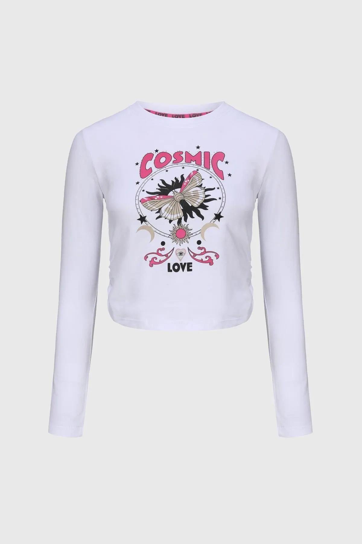 Polera Niña Recogido Fijo Blanco