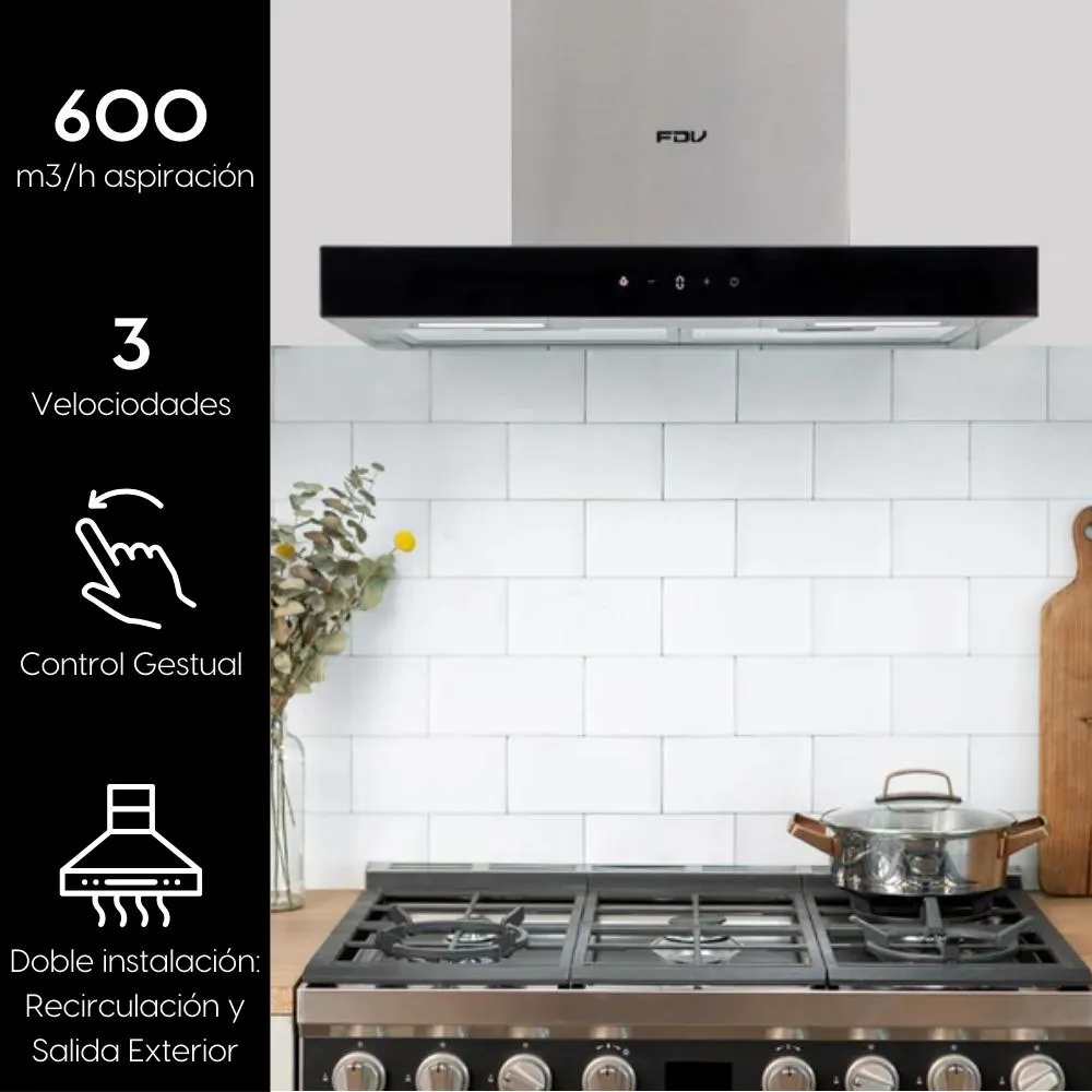 Campana Pared Control Gestual Motion 60 cm FDV