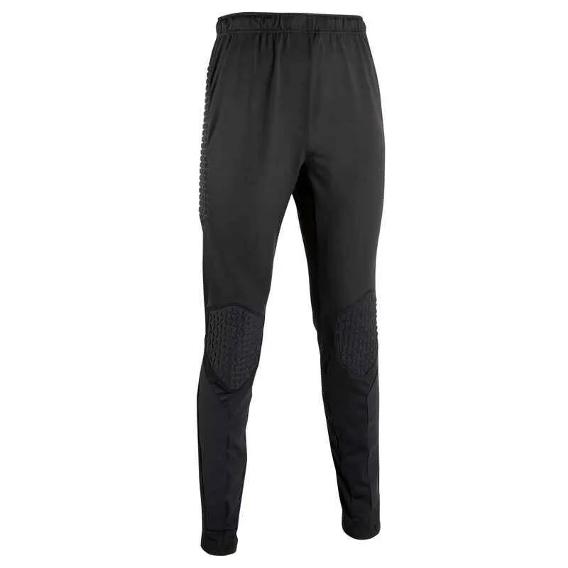 PANTALÓN DE ARQUERO FÚTBOL ADULTO F500 NEGRO