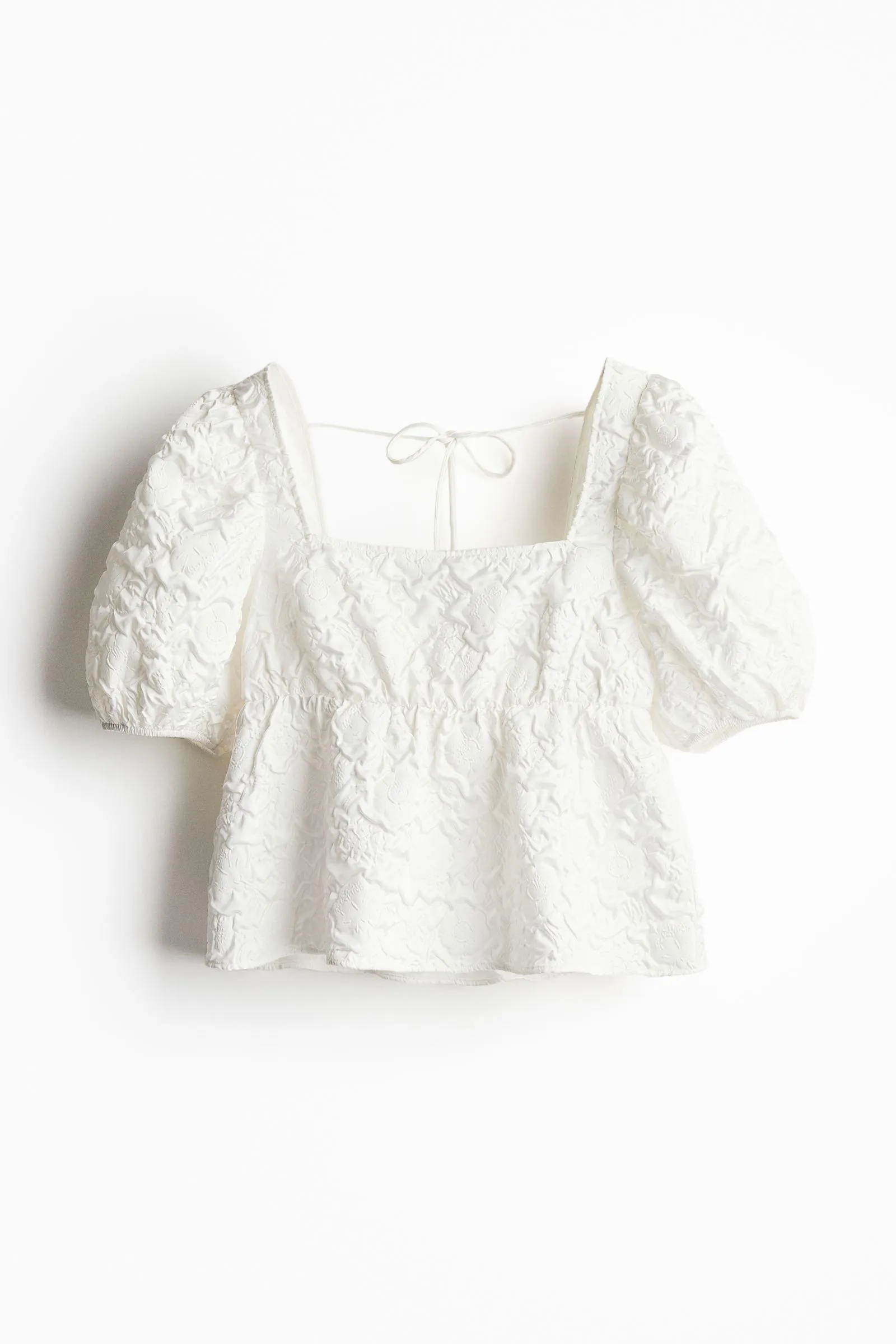 Blusa con manga globo y lazada