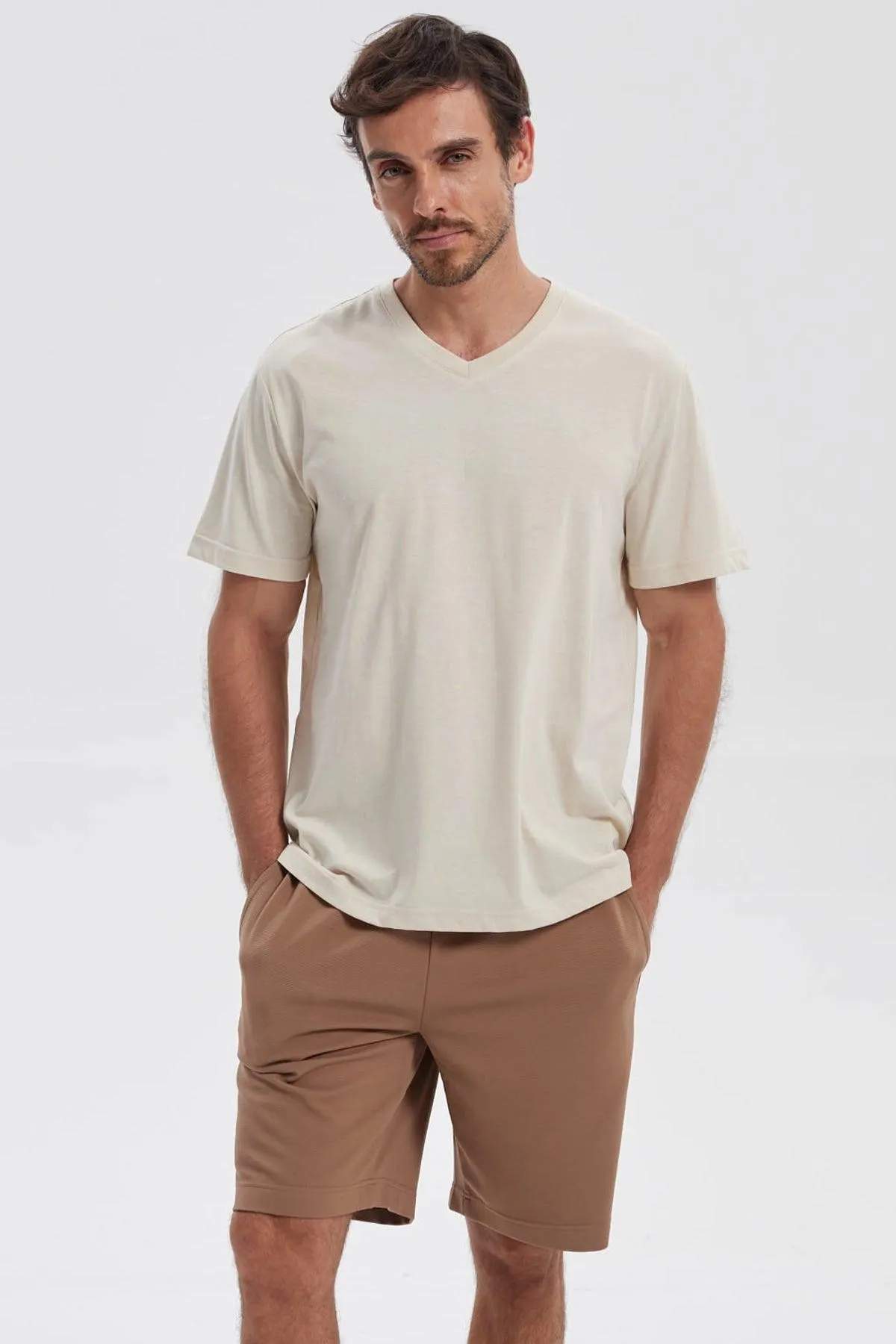 Polera Hombre Básica Beige