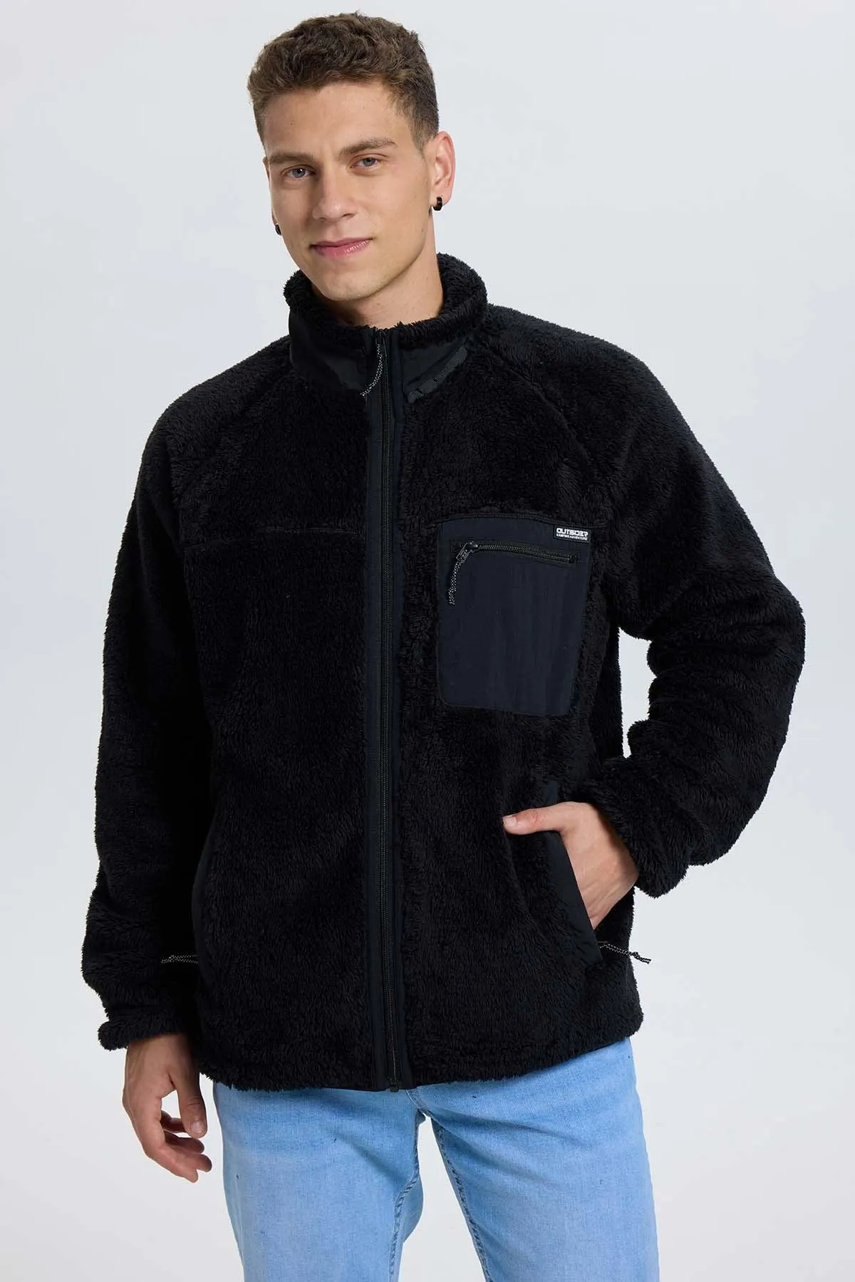 Polar Hombre Peludo Aplicación Taslán Negro