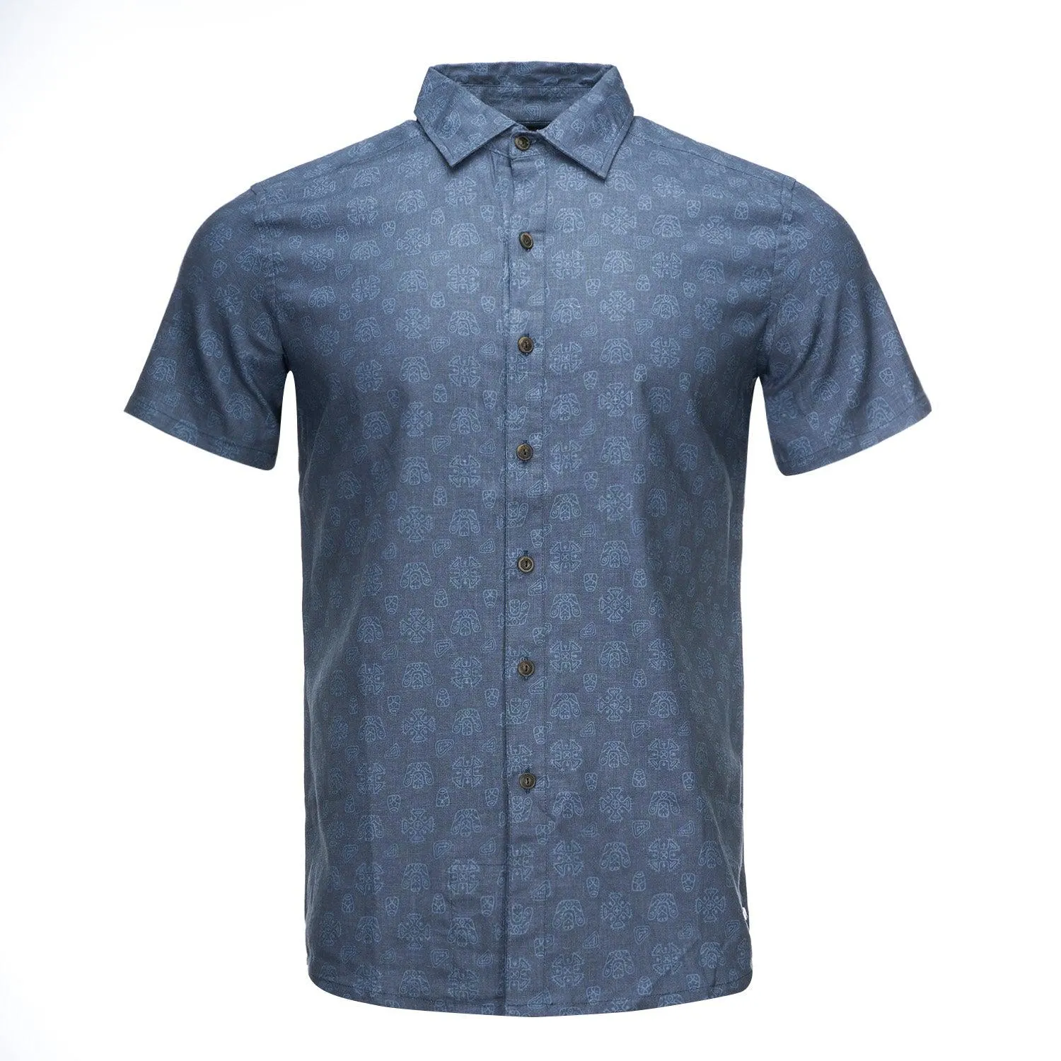 Camisa Hombre One Way Short Sleeve Shirt Print Azul Piedra Lippi