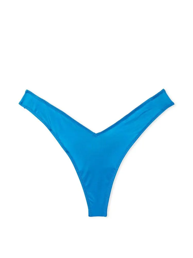 Panty Thong Con Encaje Azul