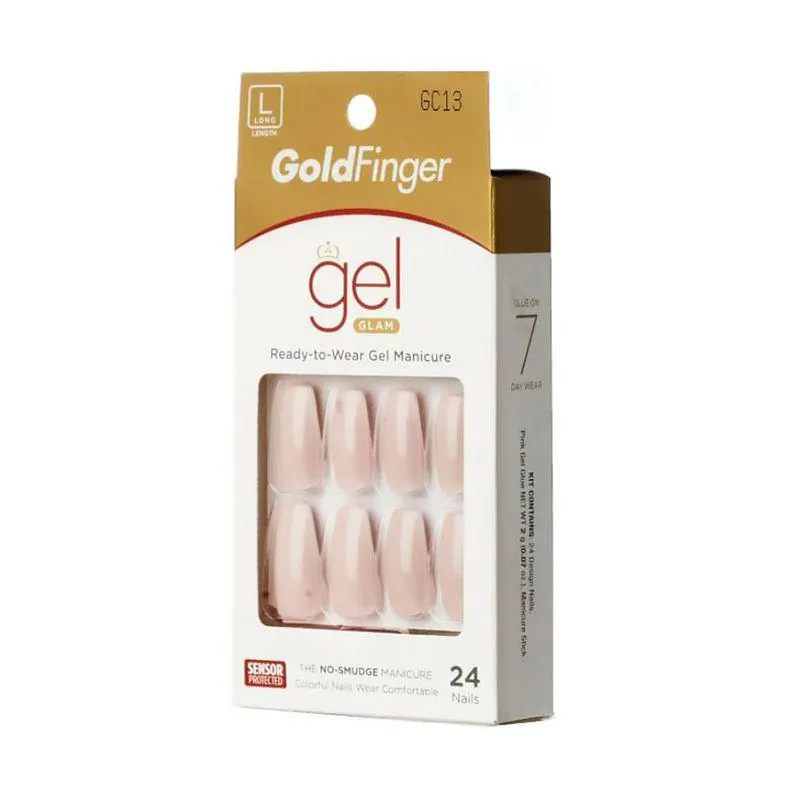Uñas Artificiales Goldfinger Gel Nude 24Un