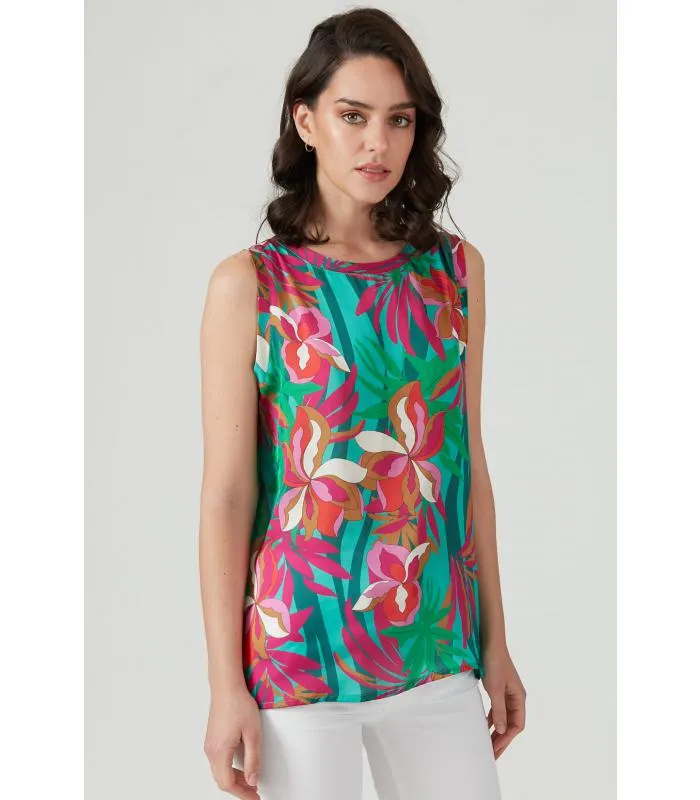 Blusa multicolor estampada