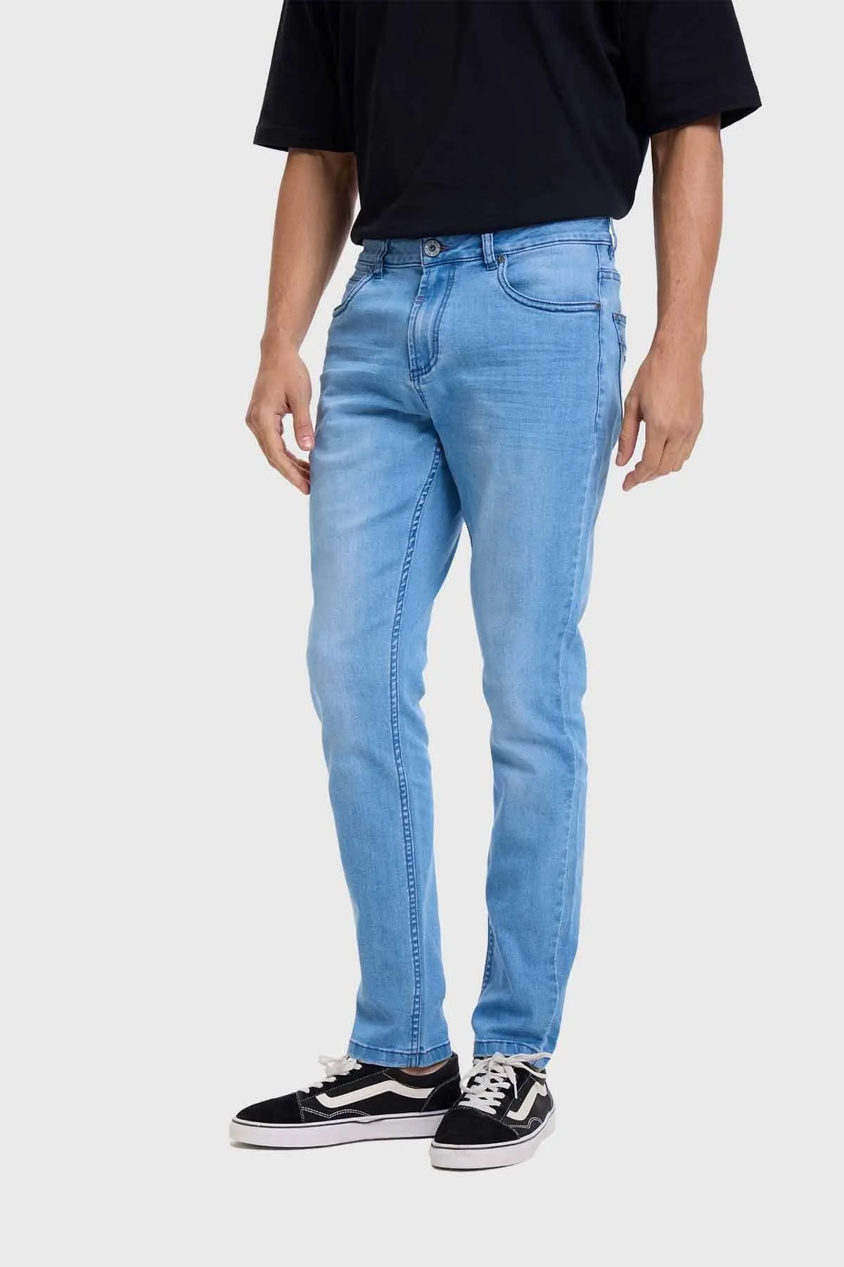Jeans Hombre Skinny Azul Claro
