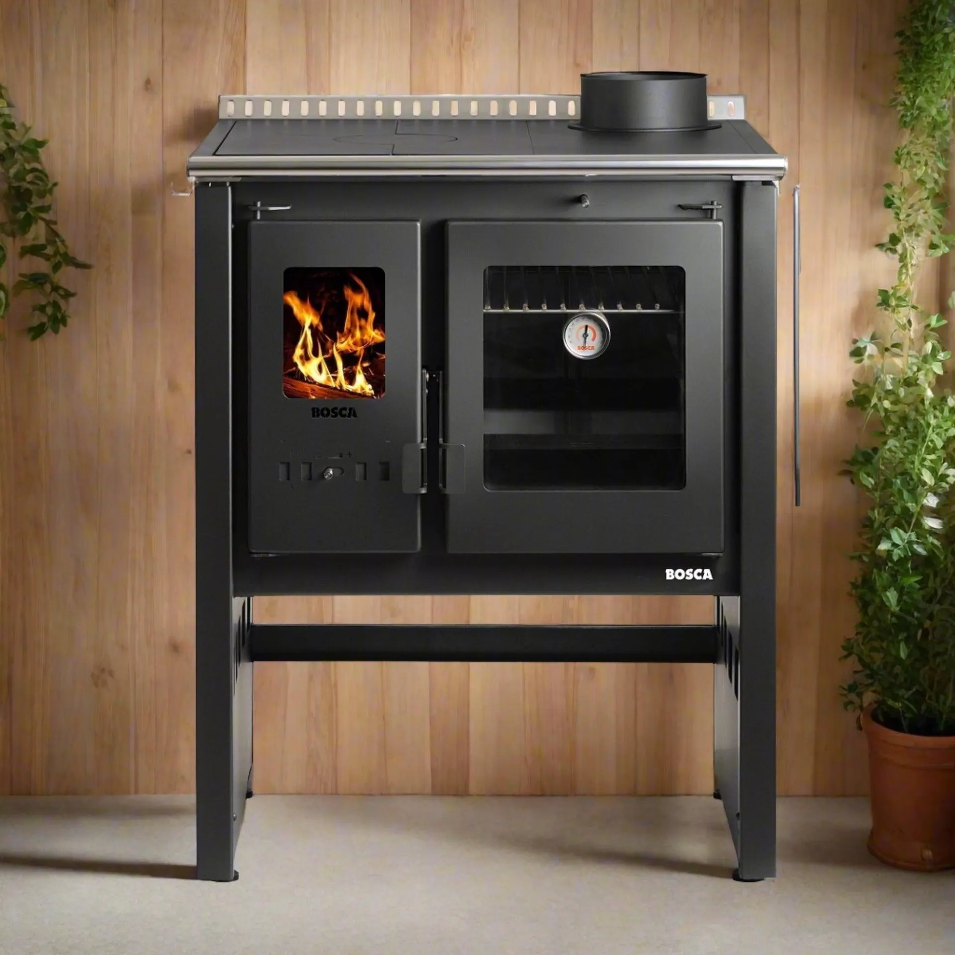 Cocina A Leña Ares 70 Charcoal Bosca