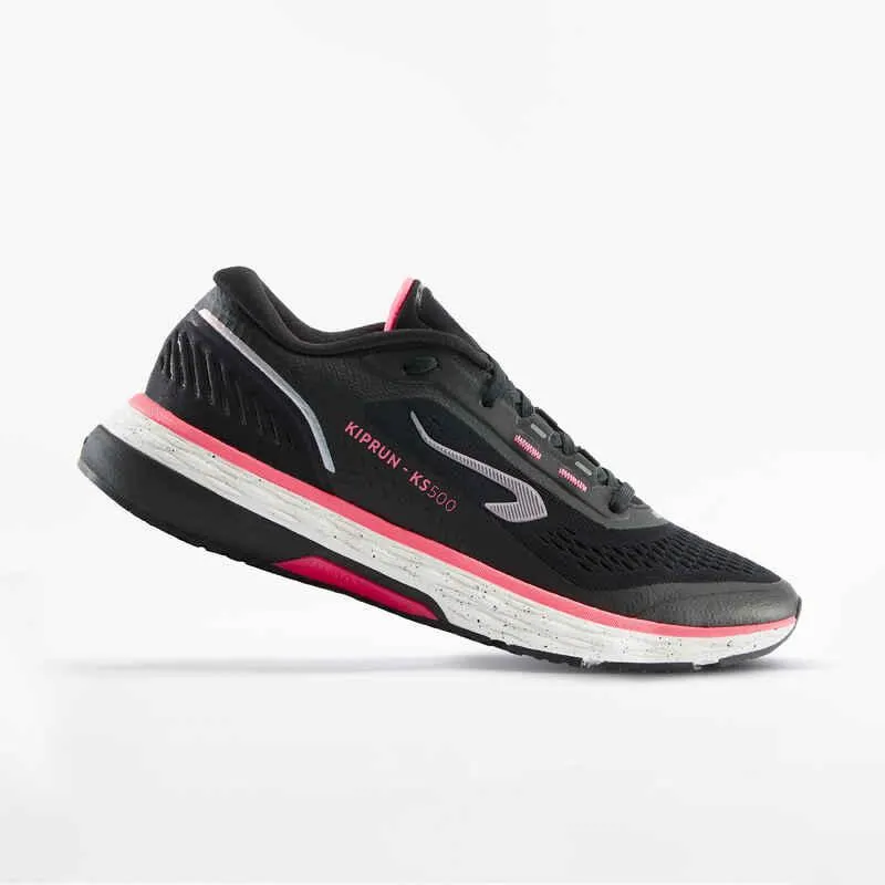 ZAPATILLAS RUNNING MUJER KS500 NEGRO/ROSADO