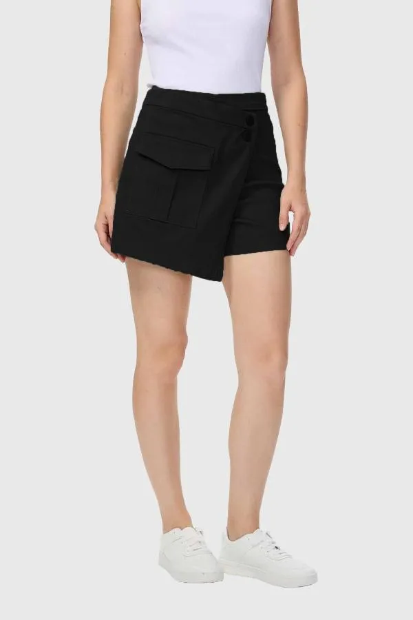 Short mujer estilo falda negro