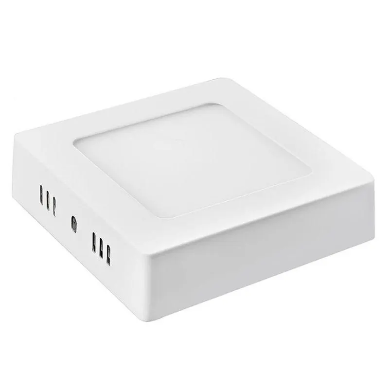 Panel led Cuadrado sobrepuesto 12 W 3000k megabright