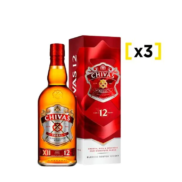 Whisky Chivas Regal 12 Años 750 CC x3 | Liquidos.cl