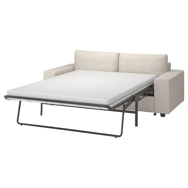 Sofá cama 2 cuerpos, con apoyabrazos anchos/Gunnared beige