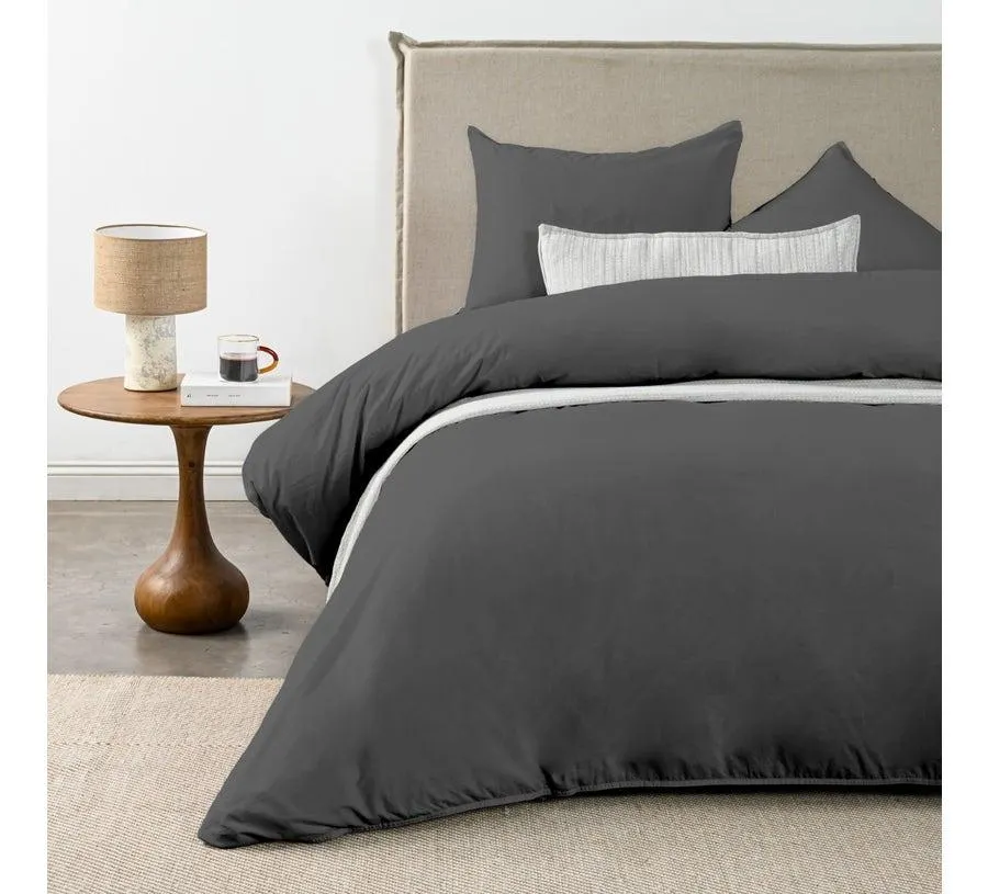 Funda Plumón King 180 Hilos Stonew Charcoal