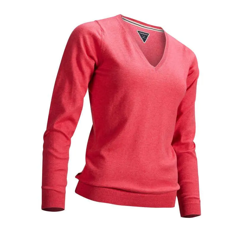 JERSEY DE GOLF MUJER CLIMA TEMPLADO ROSA FRESA JASPEADO