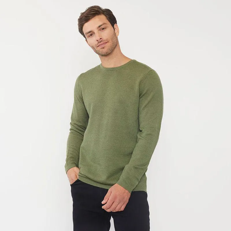 Sweater Hombre R-Neck Acrílico Reciclado Verde