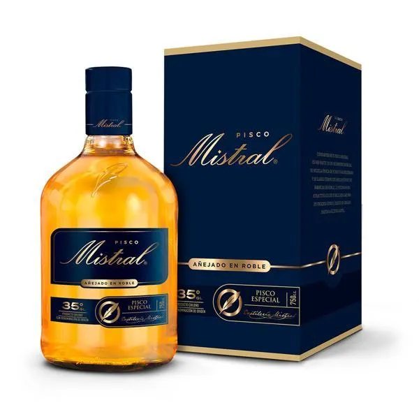 Pisco Mistral 35º Botella 750cc | Liquidos.cl