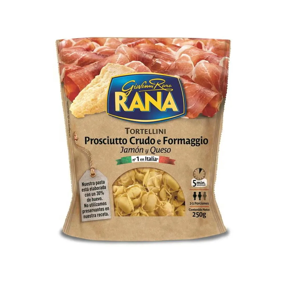 Tortellini Jamón Crudo Y Queso 250 Gr Rana