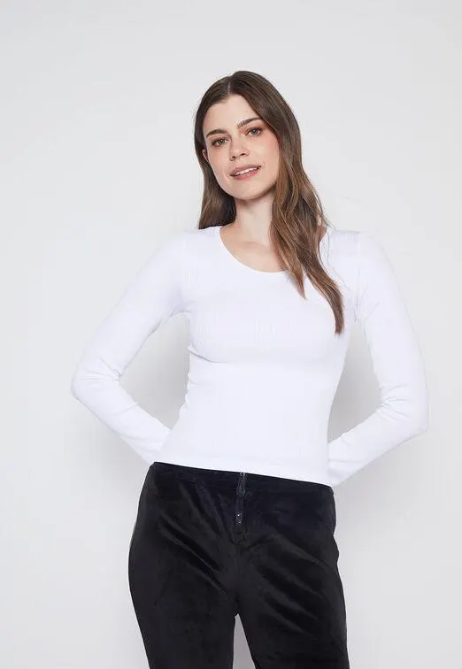 Polera Mujer Blanco Seamless Family Shop