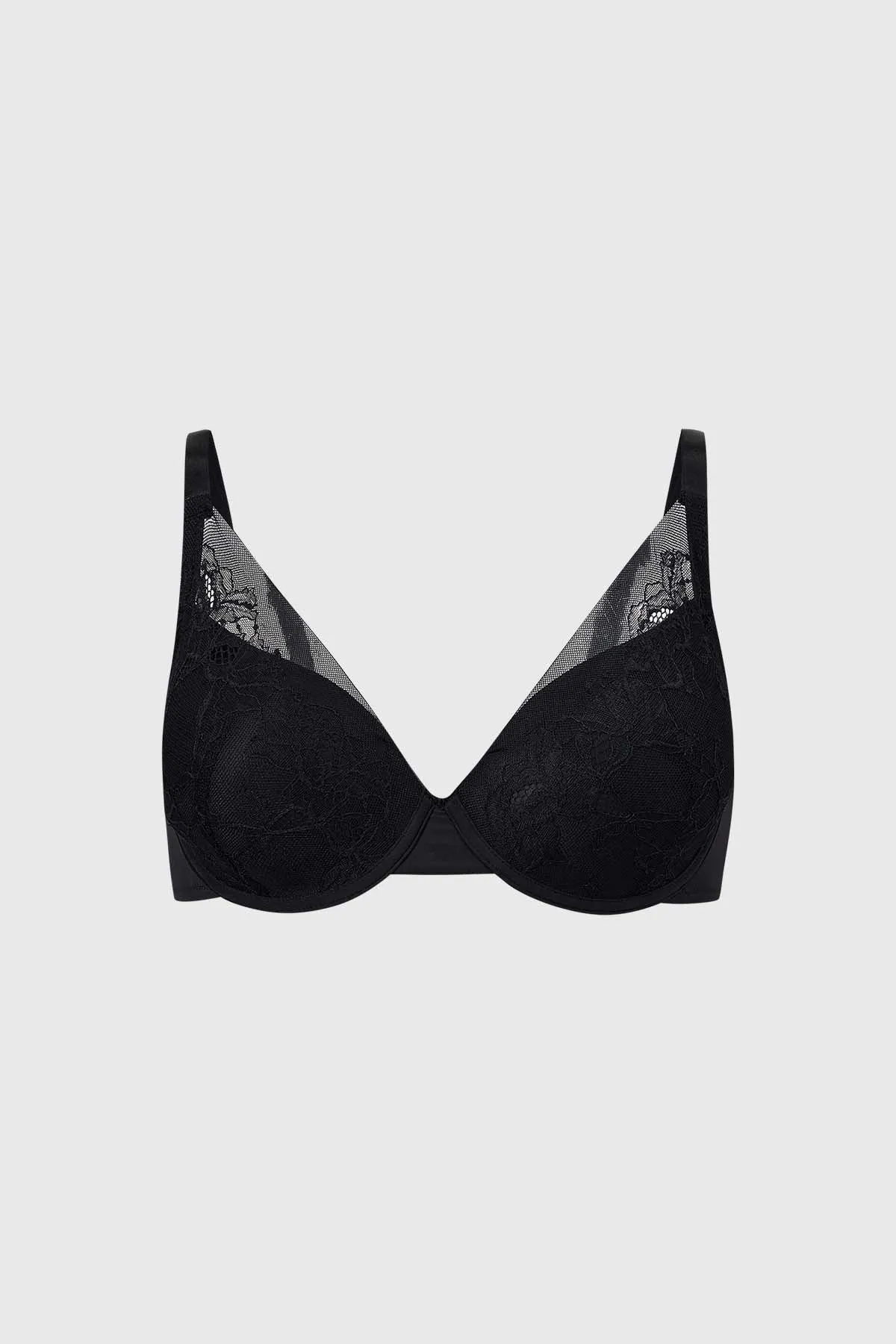 Sostén Mujer Copa Support Detalle Encaje Negro