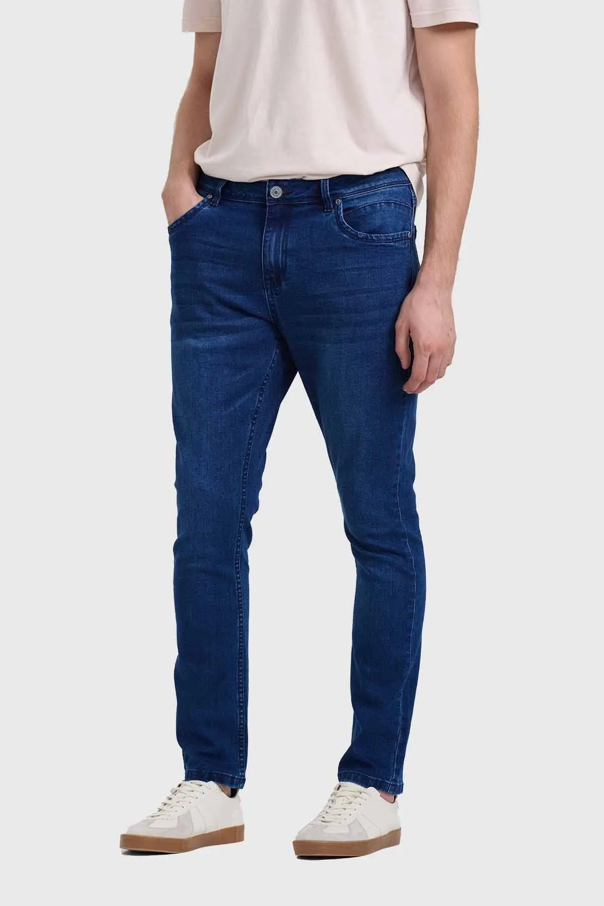 Jeans Hombre Slim Azul