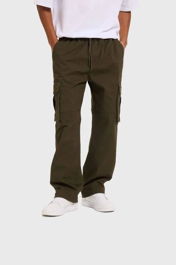 PantalÓn hombre jogger cargo verde militar