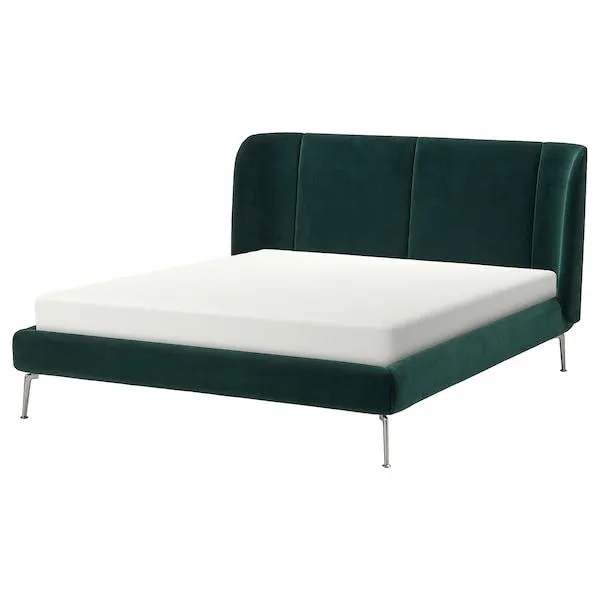 Cama tapizada, Djuparp verde oscuro,