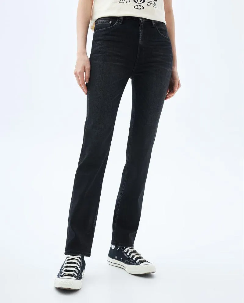 Jean Jegging and Straight tiro súper alto para mujer
