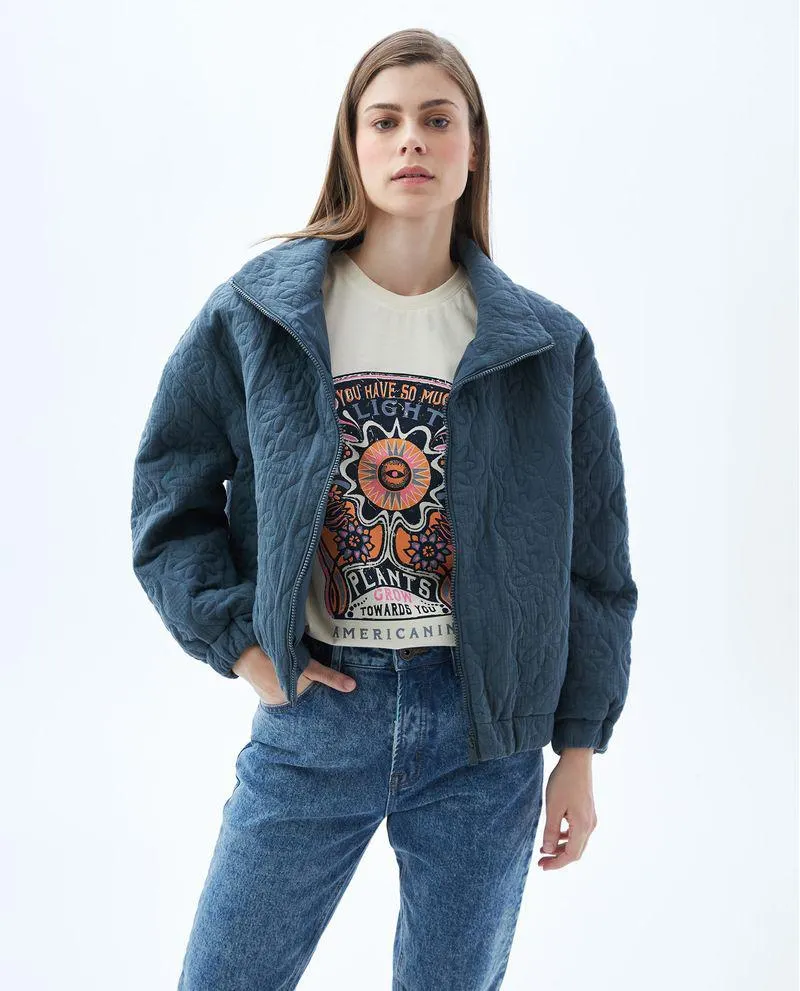 Chaqueta con diseño floral para mujer