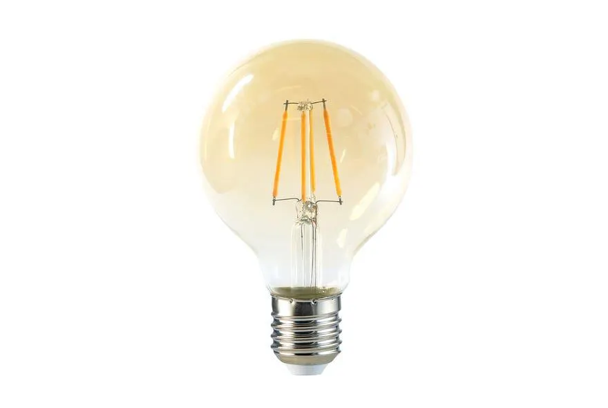 Ampolleta Megabright 3386350 Led G80 Yellow Glass E27 6W VINTAGE Cálida