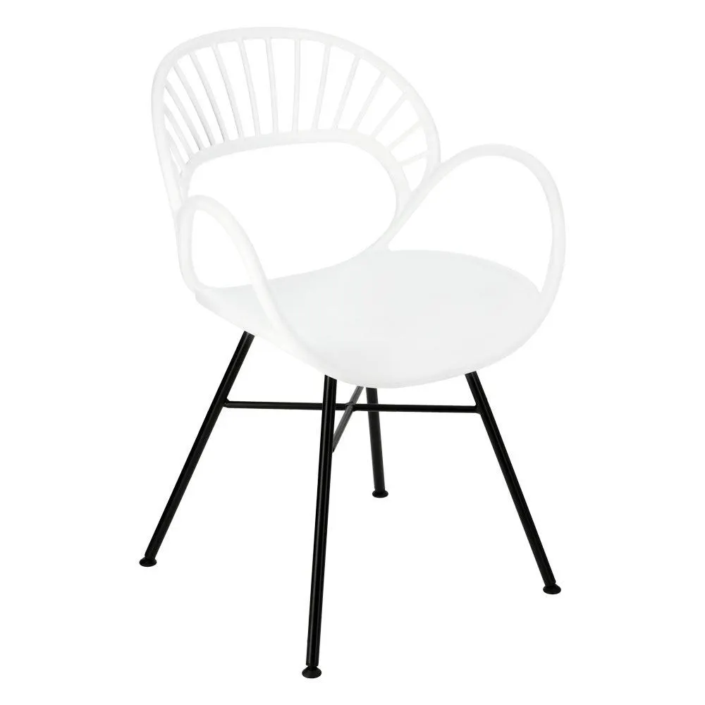 Sitial de metal y PP con patas 56x57,5x82,5 cm