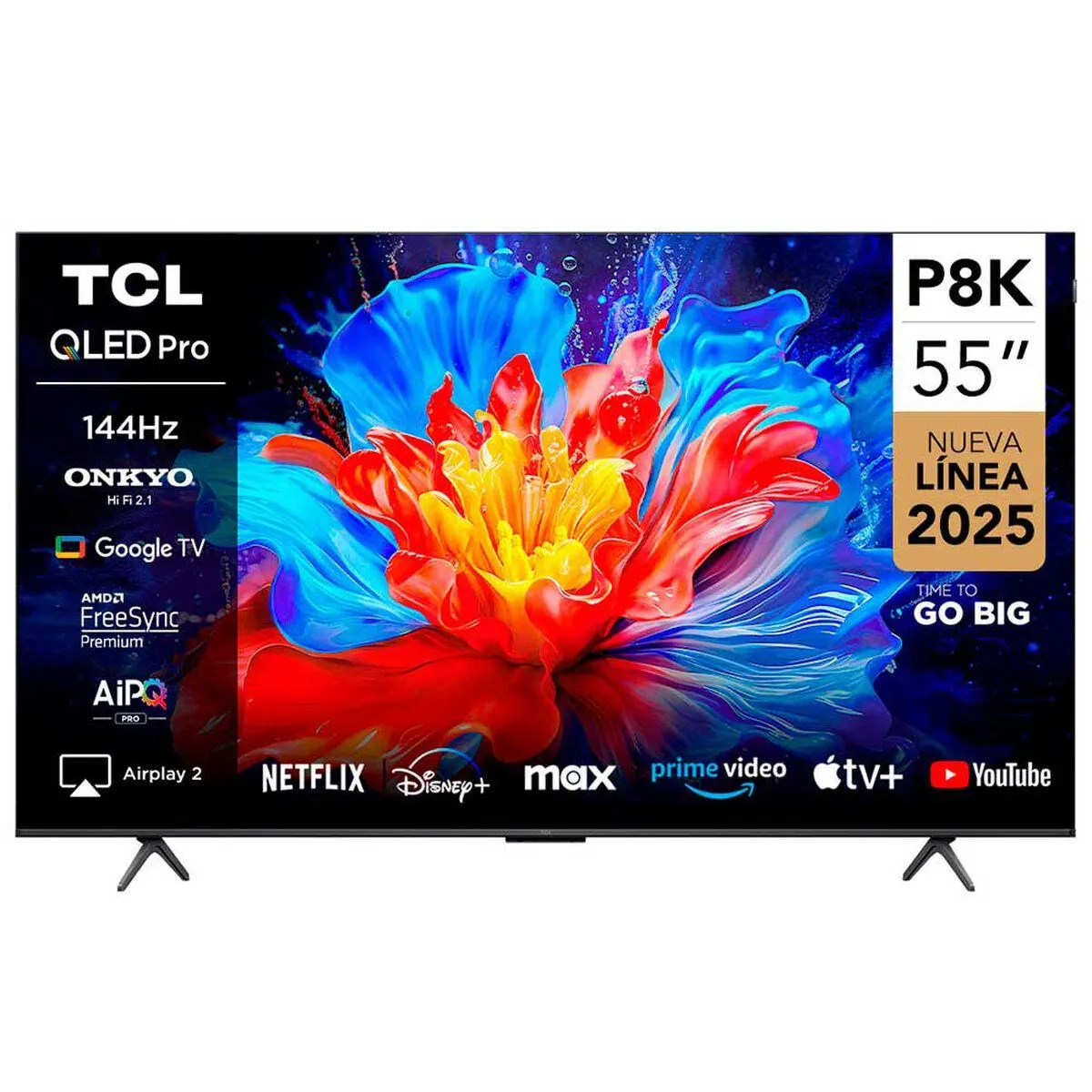 Smart TV QLED 55" TCL 4K UHD Google TV 55P8K