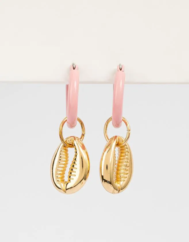 Argollas con conchitas