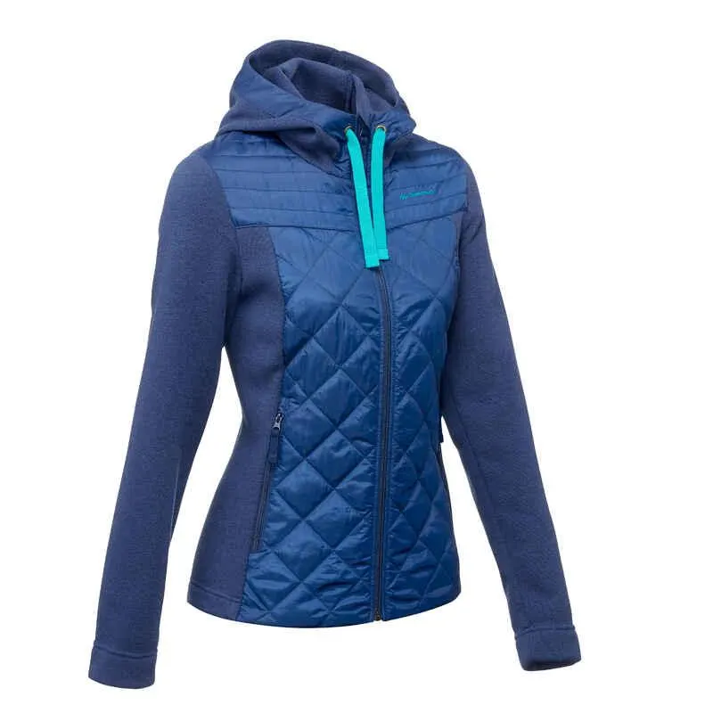 CHAQUETA SENDERISMO MUJER NH500 AZUL