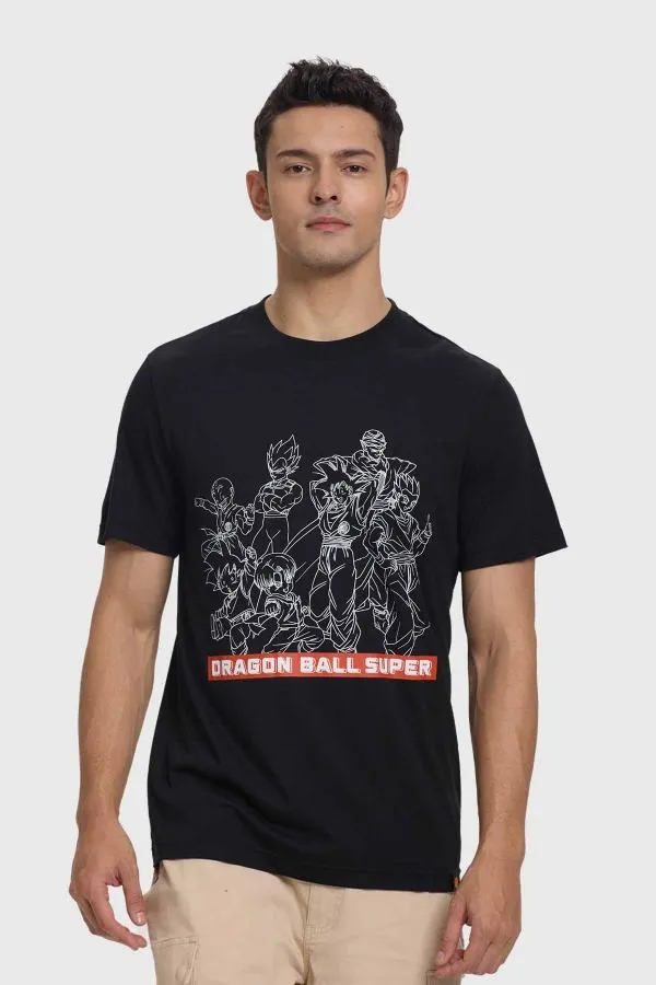 Polera hombre dragon negro
