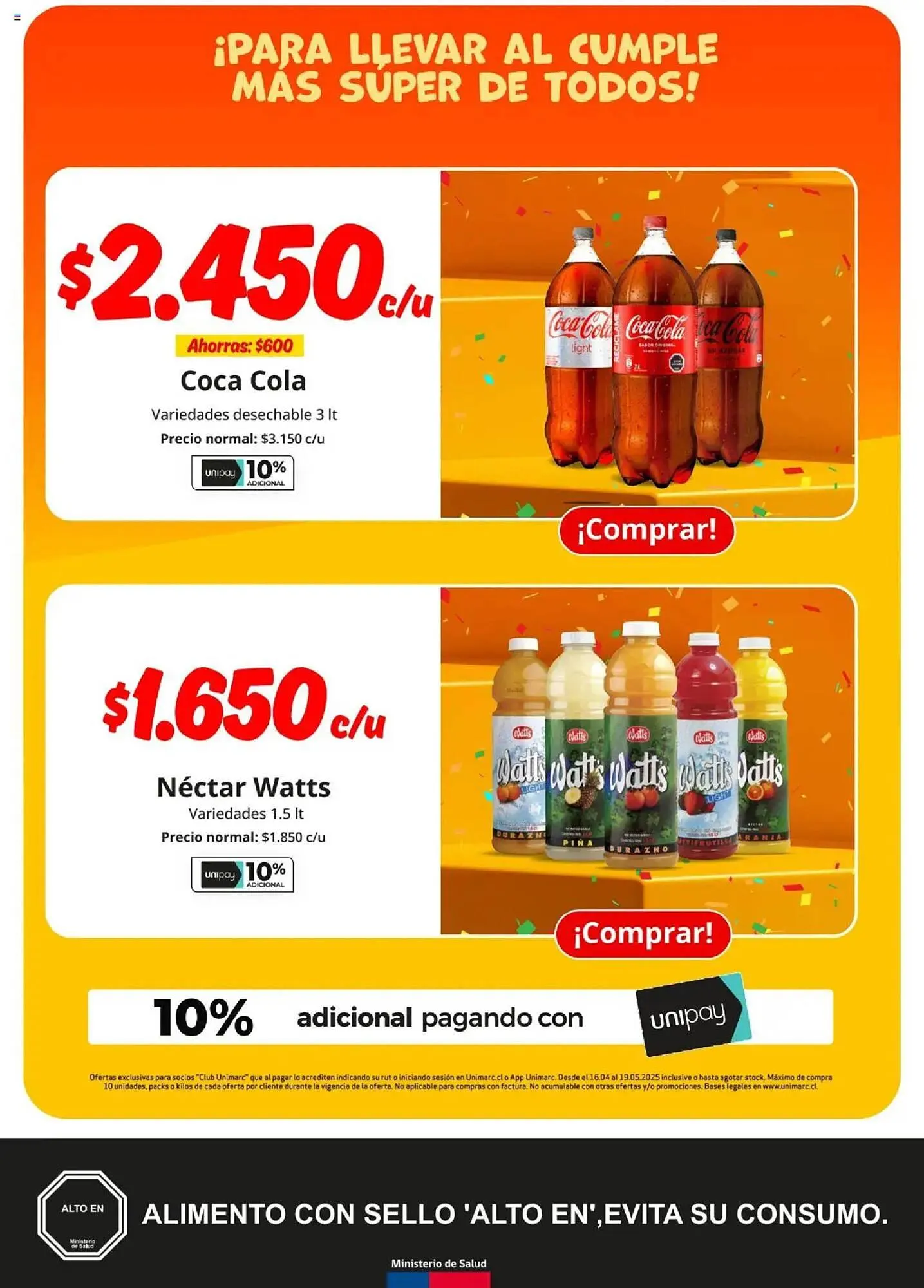 Catálogo de Catálogo Unimarc 16 de abril al 19 de mayo 2025 - Página 10