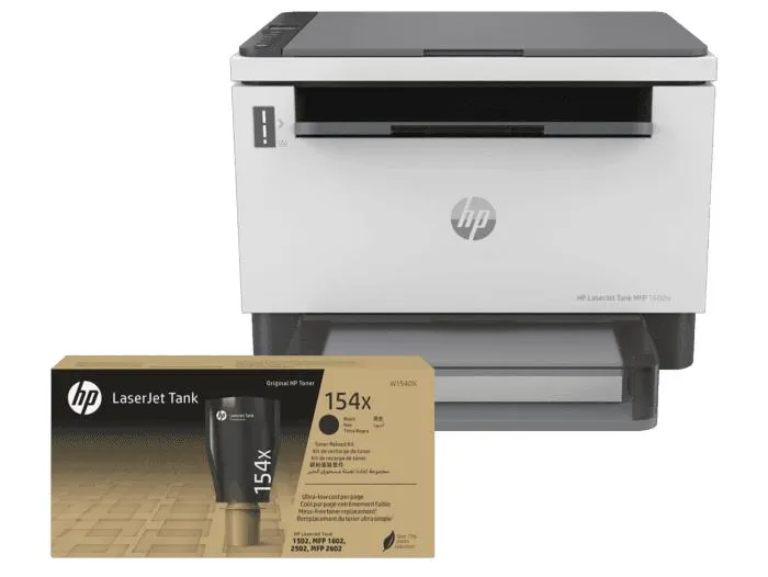 Impresora HP LaserJet Tank MFP 1602w + Kit de Recarga de Tóner HP LaserJet 154X Negro Original