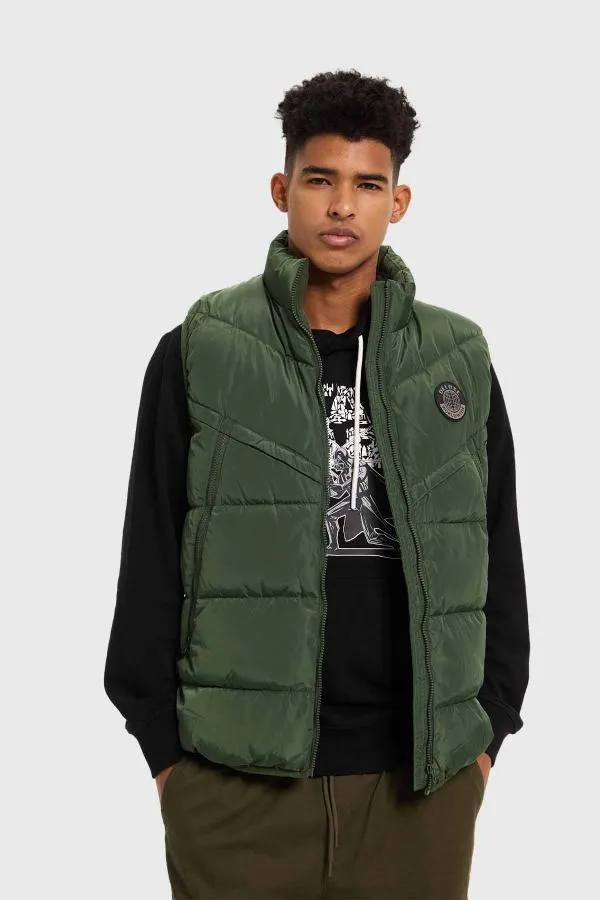 Parka hombre full zipper con bolsillo verde iii fsp
