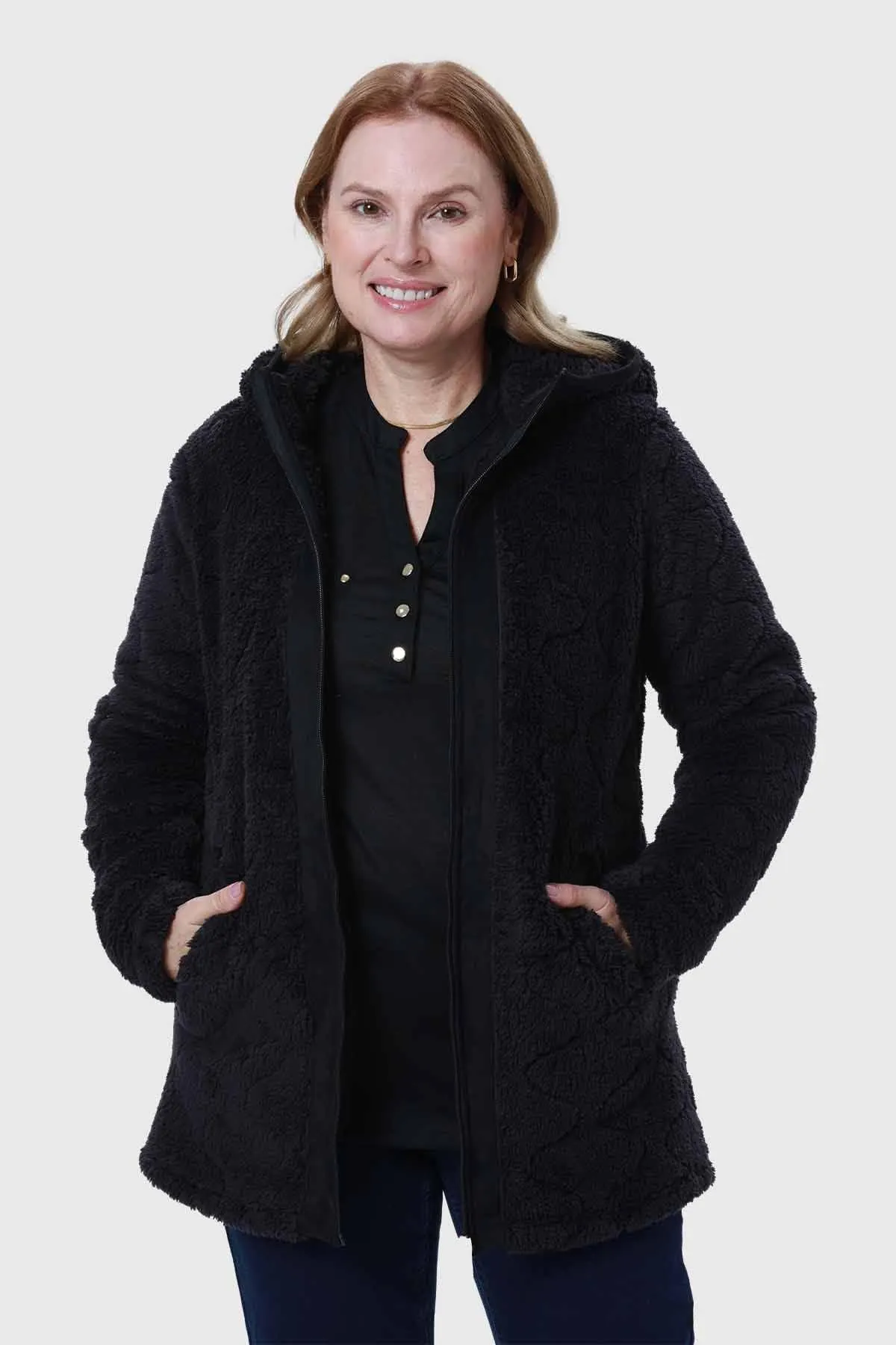 Polar Mujer Peludo Negro