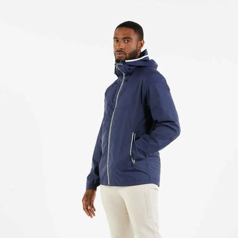CHAQUETA IMPERMEABLE HOMBRE SAILING100 AZUL MARINO