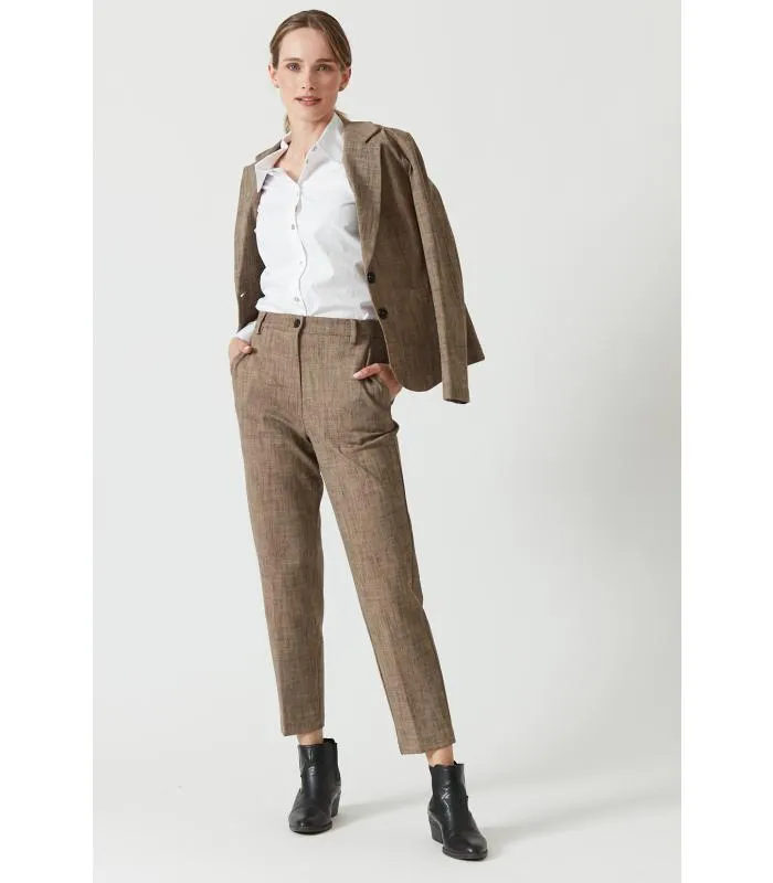 Pantalon straight camel
