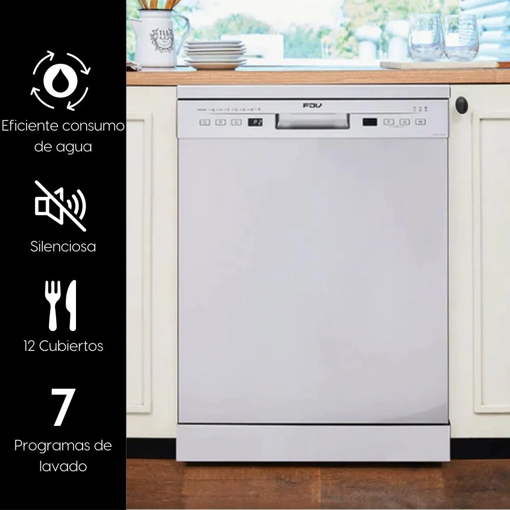 Lavavajillas Active Silver 12 Cubiertos Free Standing FDV
