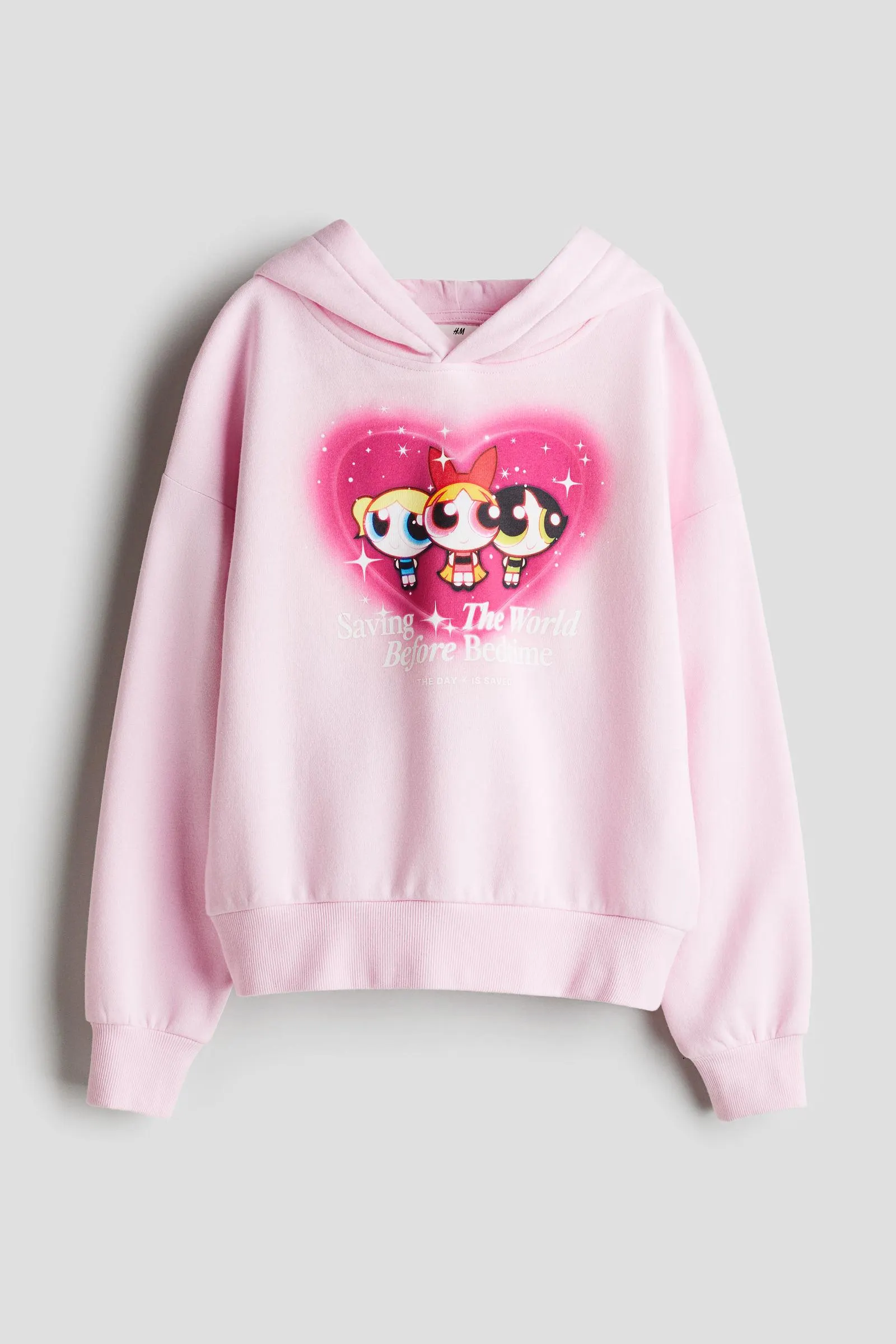 Polerón oversize con capucha y motivo estampado