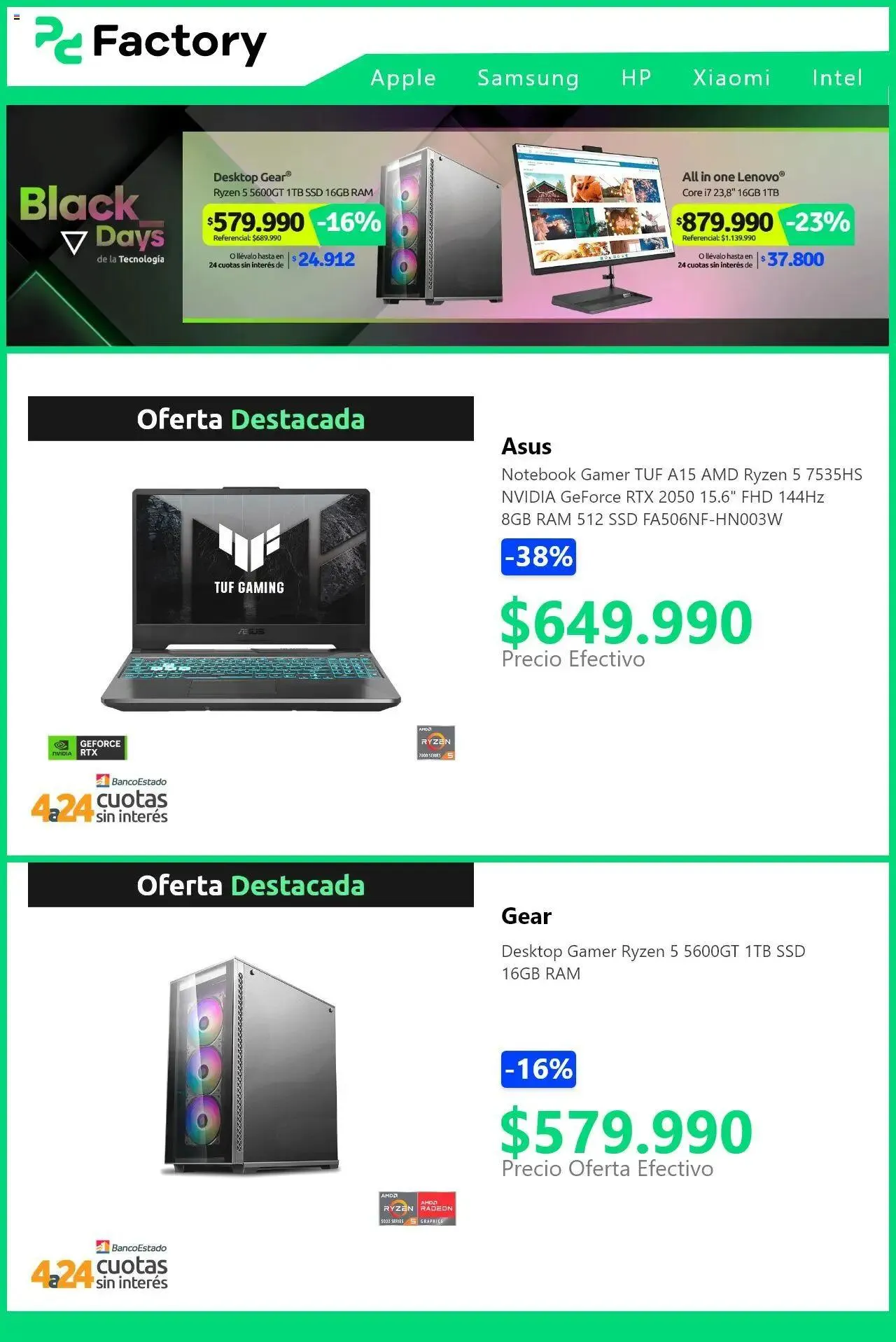Catálogo de PC Factory ofertas  25 de marzo al 4 de abril 2025 - Página 5