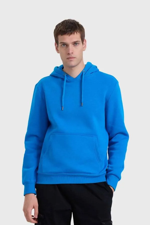 PolerÓn hombre hoodie bÁsico azul