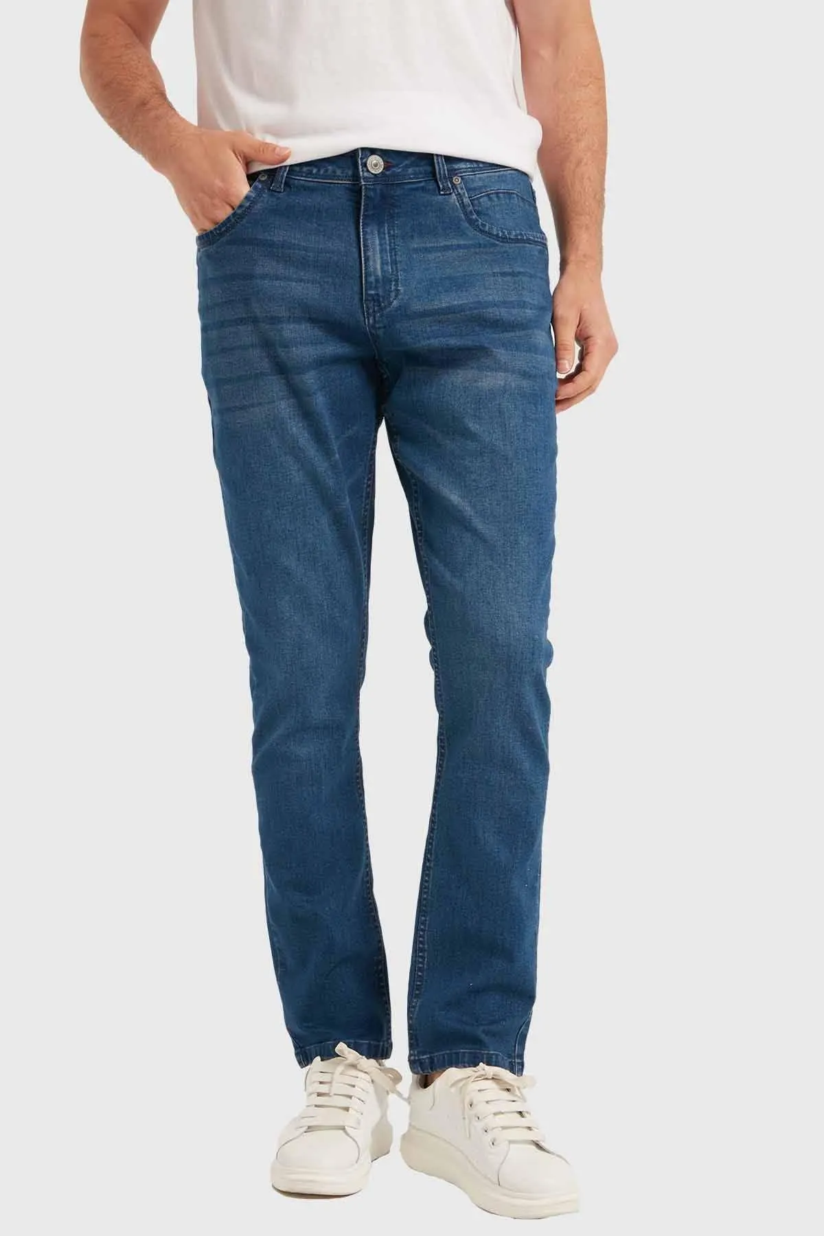 Jeans Hombre Slim Azul