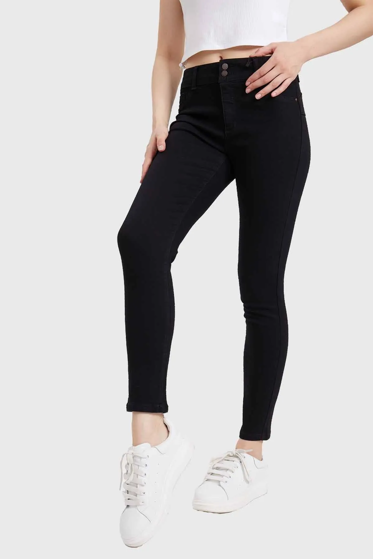 Jeans Mujer Skinny Push Up Jeny Negro