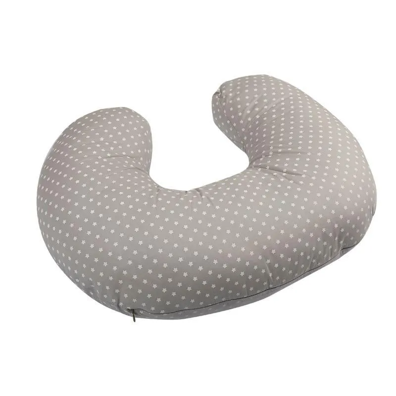 Cojín de alimentación gris estrellas