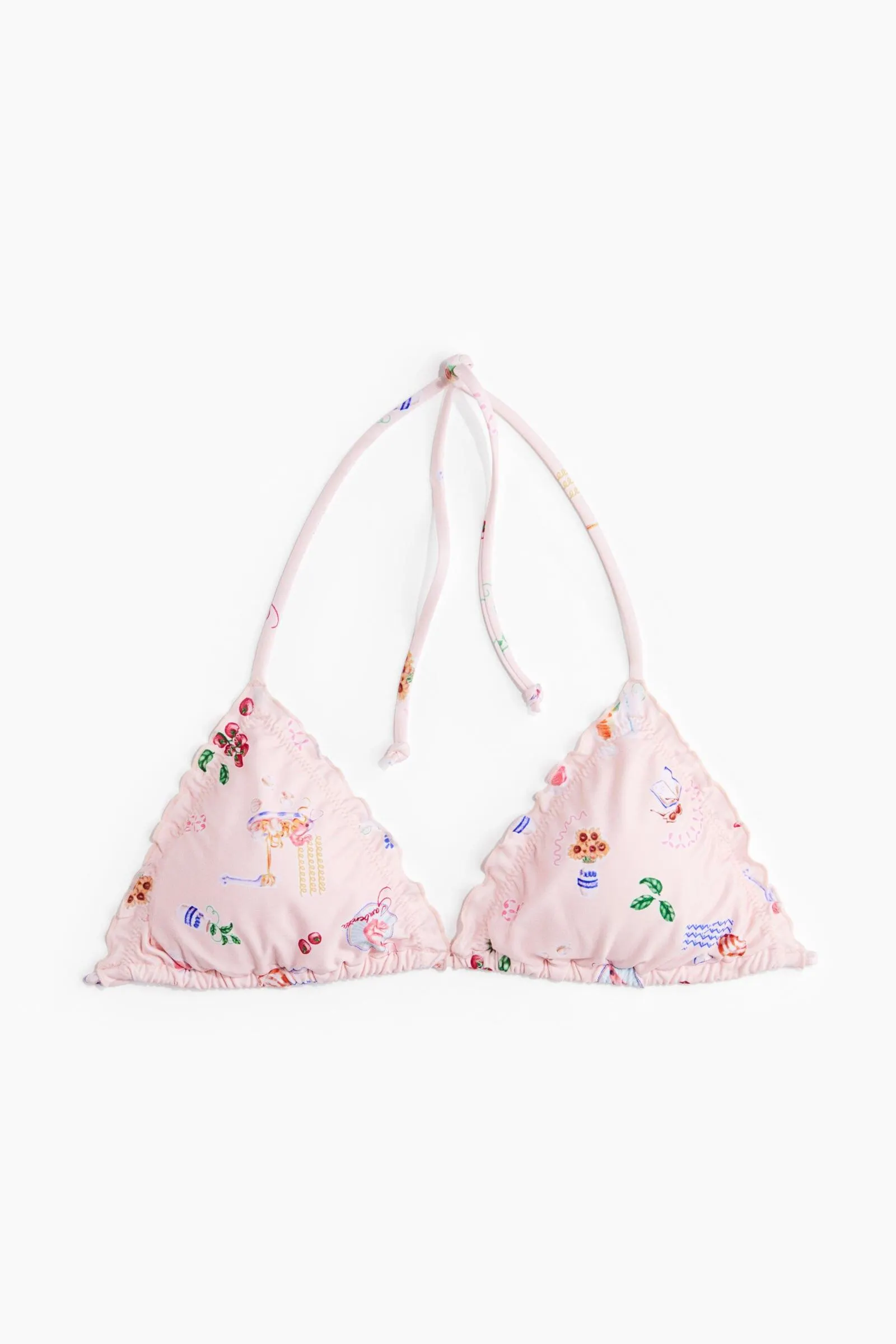 Top de bikini triangular con relleno