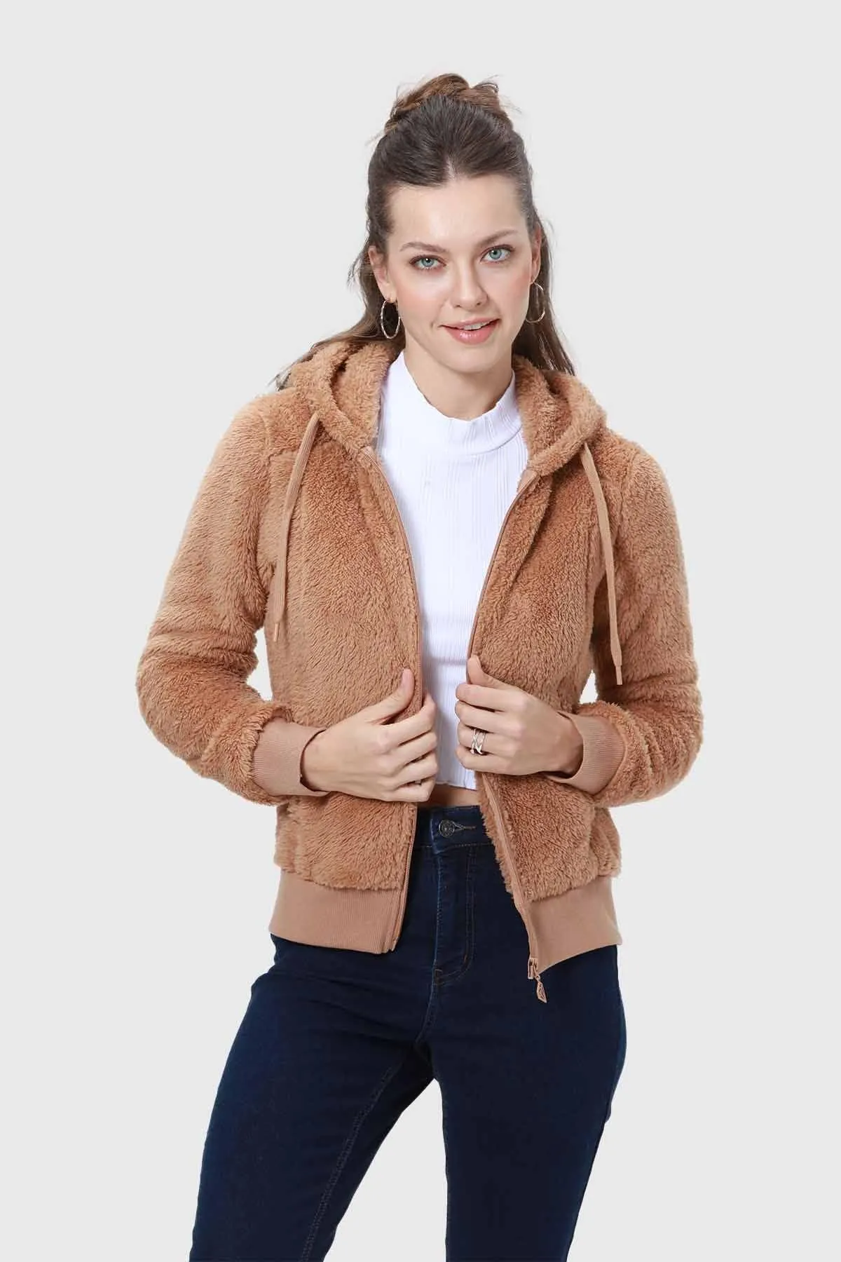 Polar Mujer Peludo Camel